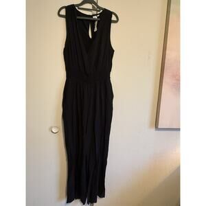 GAP Waist-Defined StretchTech Jumpsuit for Women Size Large Black New With Tags